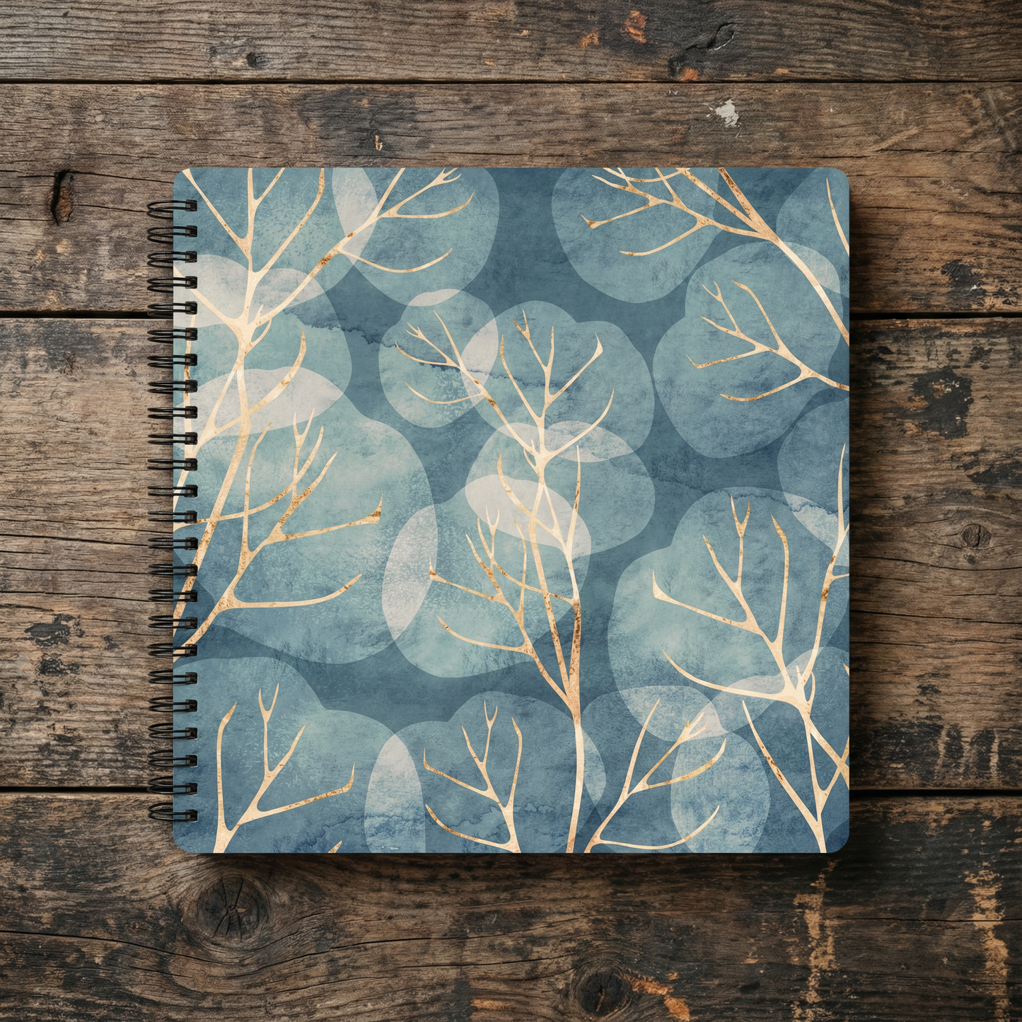 Album Goldene Bäume - Holztisch